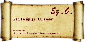 Szilvágyi Olivér névjegykártya