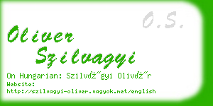 oliver szilvagyi business card